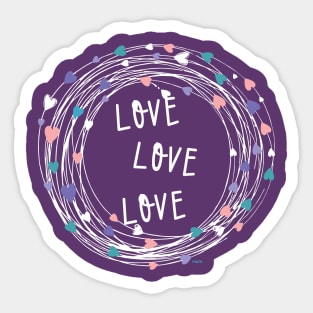 LOVE LOVE LOVE Valentine Sticker
